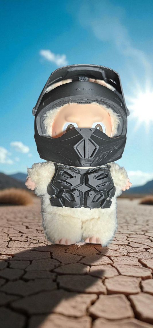 Labubu's Off-Road Armor: Helmet and Vest Set